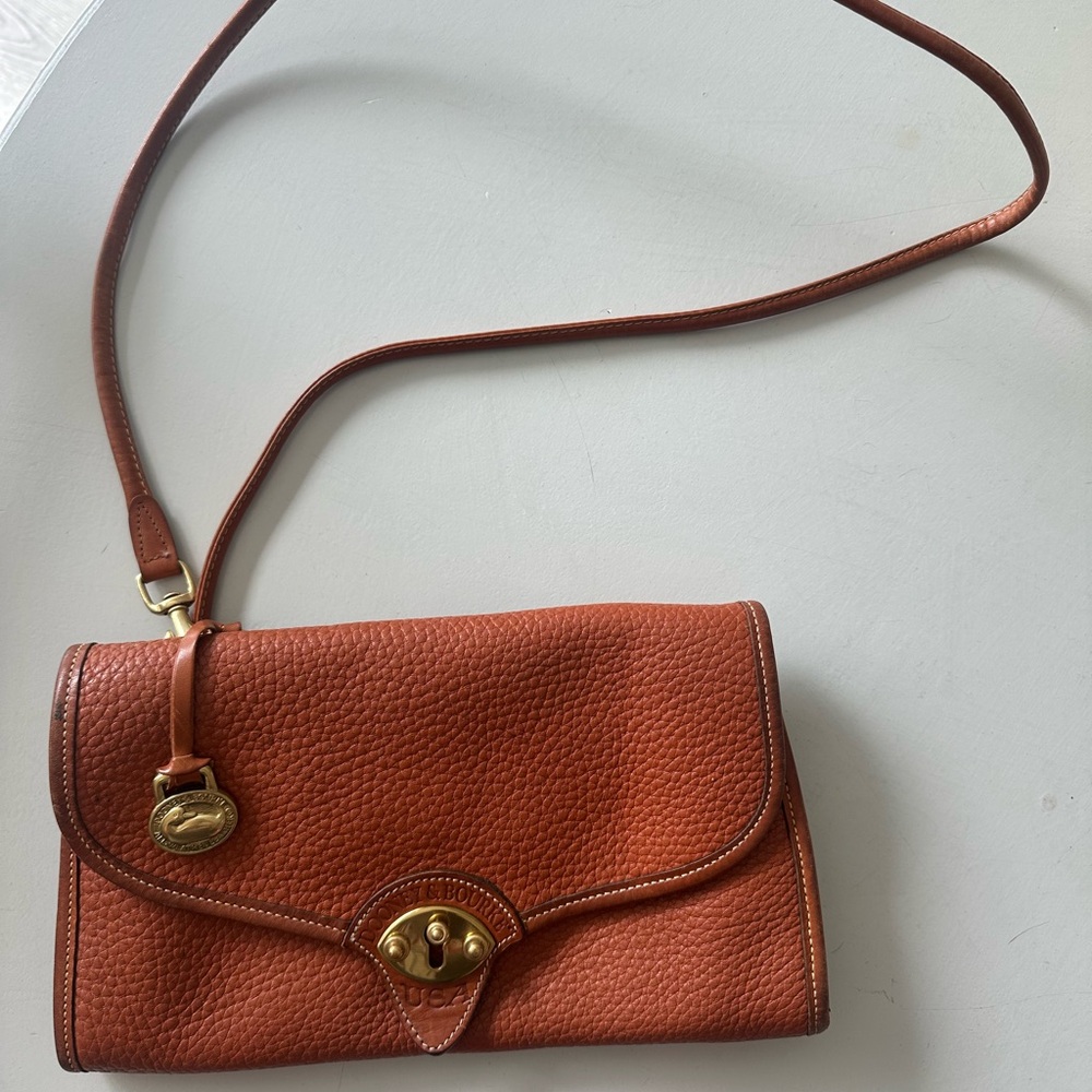 Dooney & Bourke Brown Crossbody Bag with Pebbled Leather